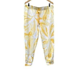 Secret Treasures Yellow Tie Dye Joggers Lounge Sleep Pants Size Large New